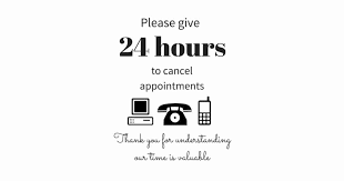 24 hour standard cancellation for Heal Your Vibe Acupuncture